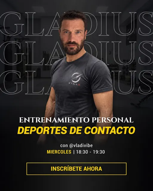 Cartel de entrenamiento personal para deportes de contacto con Vladi
